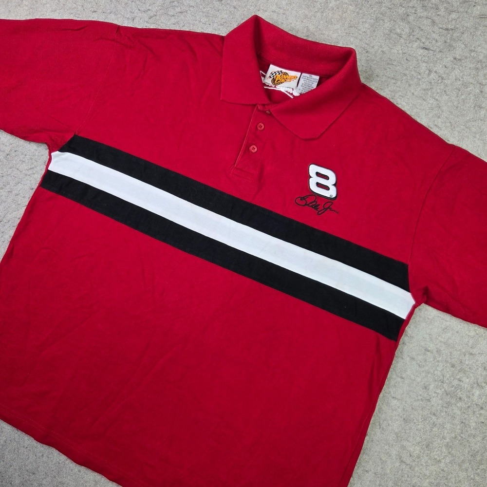 Dale Earnhardt Jr Bud Racing Polo Shirt Mens XL Red Short Sleeve Winners Circle